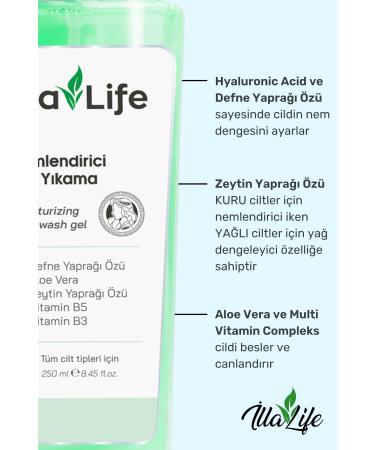  lla Life Natural Water Based Face Cleansing & Washing Gel Face Make-Up Remover Gel for All Skin Types 250 Ml - Buy Online on GoSupps.com