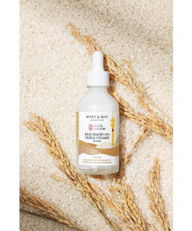 Mary & May Seoul Edition Rice Niacin Triple Vitamin Serum/ Brightening Serum with Glutathione and Rice Extract - Buy Online on GoSupps.com