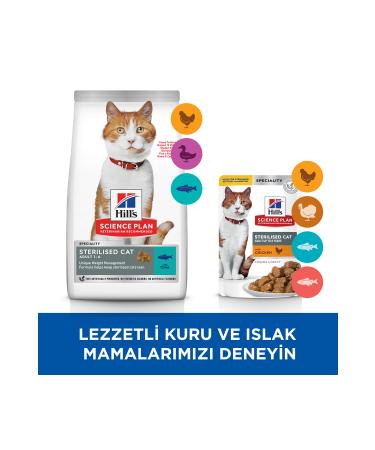 Hill's Salmon Sterilized Adult Cat Food 3kg - Buy Online on GoSupps.com