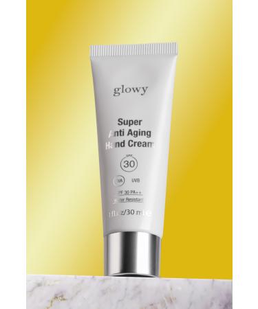 GLOWY Anti-Aging Super Hand Cream with Spf30 30ml - Buy Online on GoSupps.com