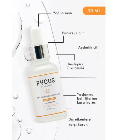 PYCOS COSMETICS Vitamin C Brightening Tone Equalizing Shining Skin Care Serum 30 ml - Buy Online on GoSupps.com