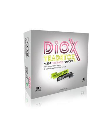 Diox Tea 60 Detox Tea 1 Month Original Package.