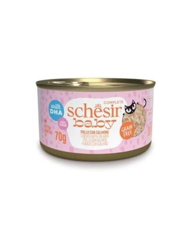 Schesir Baby Cat Chicken and Salmon Kitten Canned Food 70 gr