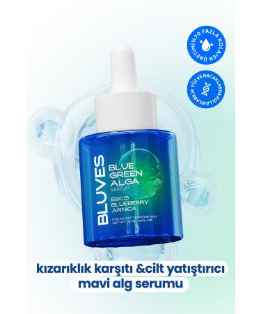bluves Anti-Redness and Anti-Blemish Skin Tone Equalizing Blue Algae Serum