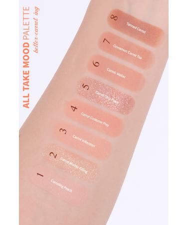 PERIPERA Matte Shiny Glittery Intense Pigmented Eyeshadow Palette Peripera All Take Mood Palette(08 Better Carroting) - Buy Online on GoSupps.com