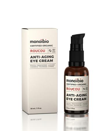 Monoibio Organic Roucou Eye Contour Cream Under Eye Dark Circles - Under Eye Bags - Crow's Feet - Vegan - Buy Online on GoSupps.com