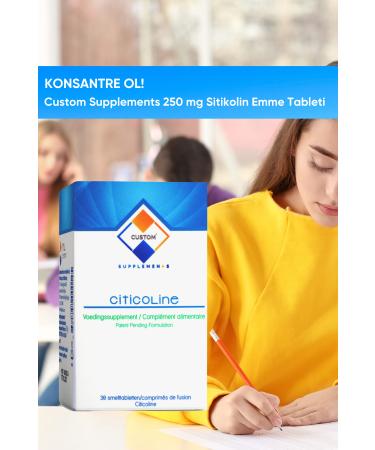 Custom Supplements 250 mg Citicoline Absorption Tablet (30 Tablets) - Buy Online on GoSupps.com