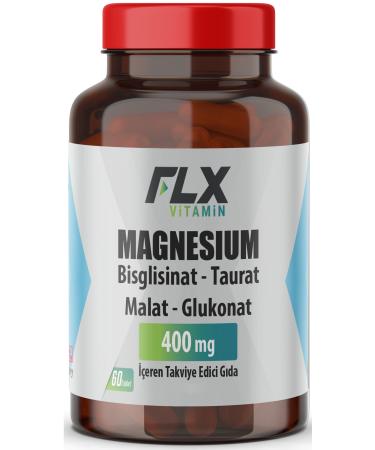 FLX Magnesium Bisglycinate Malate Taurate Gluconate 60 Tablets