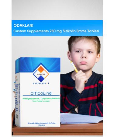 Custom Supplements 250 mg Citicoline Absorption Tablet (30 Tablets) - Buy Online on GoSupps.com