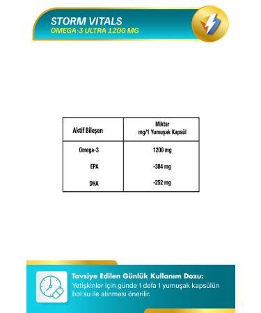 STORM VITALS Storm Omega Ultra 1200 50 Softgel - Buy Online on GoSupps.com