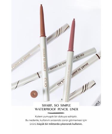 CLIO Waterproof Fine-Tipped Eyeliner CLIO Sharp So Simple Waterproof Pencil Liner(006 Vanilla Beige) - Buy Online on GoSupps.com