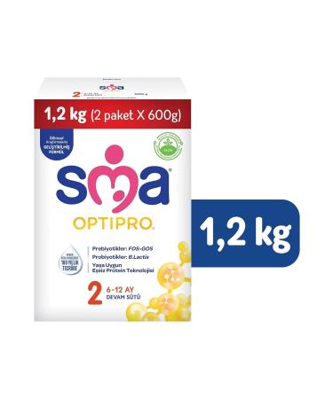 SMA Optipro 1200GR No:2 Follow-On Milk (6-12 Months) Box (Set of 3) - Buy Online on GoSupps.com