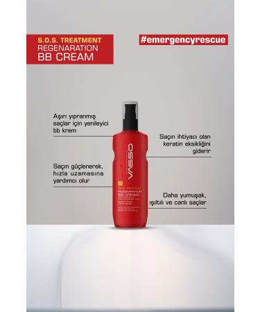VASSO WOMEN Keratin Leave-In Emergency Rescue BB Cream for Extremely Damaged Hair 175 ml - Buy Online on GoSupps.com