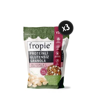 FROP E Protein Gluten Free Granola - Peanut & Quinoa Crisps 240gr x 3 Pieces - Buy Online on GoSupps.com