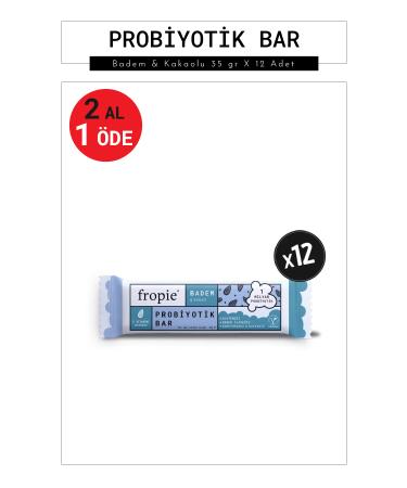 FROPIE Probiotic Fruit Bar - Almond & Cocoa 35 gr X 12 Pieces