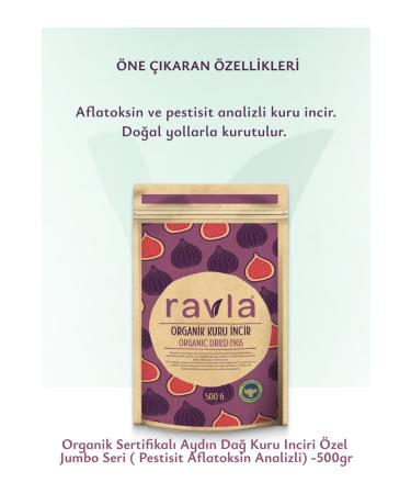 Ravla Dried Figs (Organic Certified and Pesticide Aflatoxin Analysis) - 500g - Buy Online on GoSupps.com