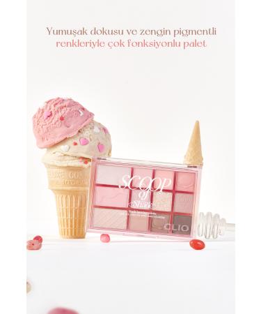 CLIO Multi-Purpose Intensely Pigmented Eyeshadow Palette Shade & Shadow Palette 03 Scoop Of Shade