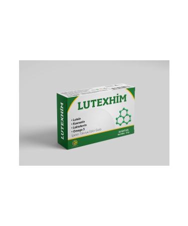 Kuazar la Lutexhim - Food Supplement Containing Lutein Lactoferrin Quercetin and Omega 3 30 Softgels
