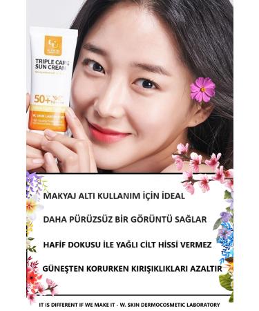 W. Skin Laboratory Spf50 Pa Triple Care Anti-Aging Hypoallergenic Waterproof Moisturizing Sunscreen 60ml - Buy Online on GoSupps.com