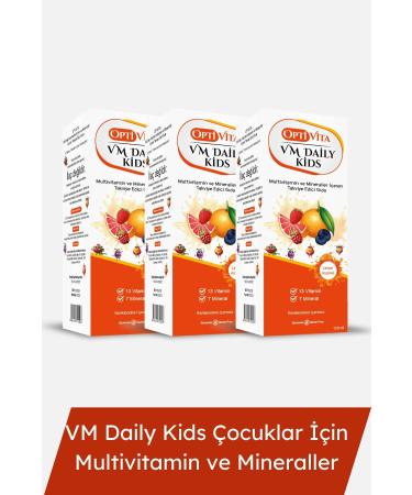 Optivita Multivitamin Children's Syrup 3 Pieces | VM Daily Kids Multivitamin and Mineral for Children - Buy Online on GoSupps.com