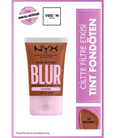 NYX Professional Makeup Blur Tint Skin Filter Effect Foundation - 18 Nutmeg