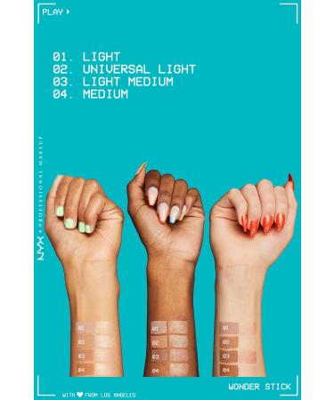 NYX Professional Makeup Wonder Stick Double-Ended Cream Contour & Highlighter Stick - Light Medium - Buy Online on GoSupps.com