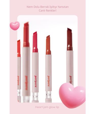 PERIPERA Intense Moisturizing Shiny Finish Balm Heart Jam Glow Lip (1 PEACH FONDUE) - Buy Online on GoSupps.com