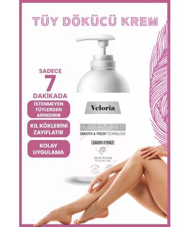 Veloria Cosmetics Professional Hair Removal Cream Legs & Body Area Sensitive Skin 250 ml