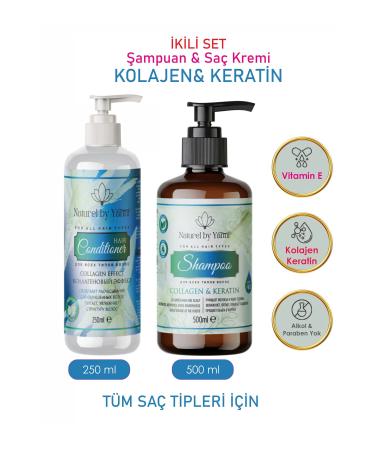 Naturel By Yanni Keratin Collagen Essence Shampoo and Conditioner Set of 2