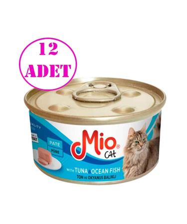 Mio Mio Tuna and Sea Fish Puree Canned Cat Food 85 gr 12 AD