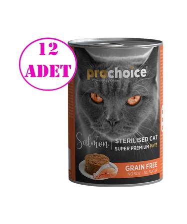 Pro Choice Pro Choice Sterilized Salmon Cat Pate 400 gr 12 Pcs