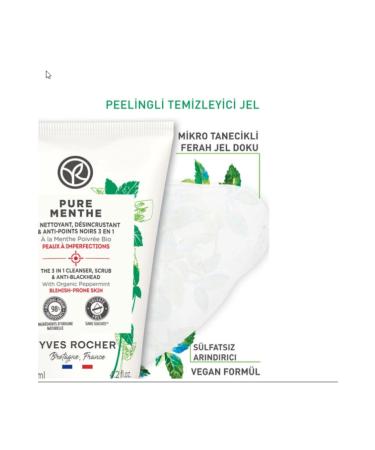 Yves Rocher Pure Menthe Peeling Face Wash Gel 125 ml - Buy Online on GoSupps.com