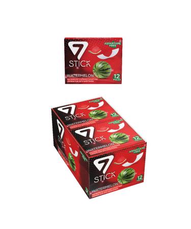 7 STICK 7stick Sugar-free 12-pack Watermelon Flavored Gum 33gr (12 PIECES)