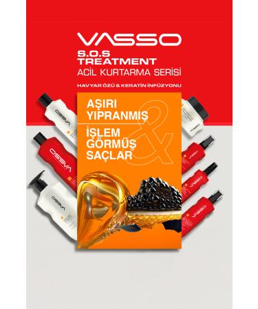 VASSO WOMEN Keratin Emergency Rescue Care Shampoo for Damaged Hair 270 ml - Buy Online on GoSupps.com