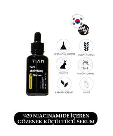 T AM Pore Minimizing 21 Serum Pore Tightening Brightening Niacinamide and 1% Zinc Pca
