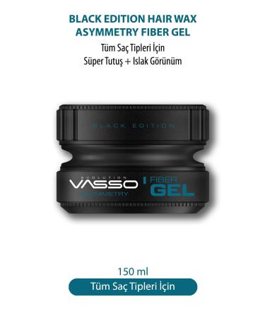 Vasso Men 24 Hour Ultra Hold and Shiny Look Styling - Vasso Asymmetry Fiber Gel 150 ml