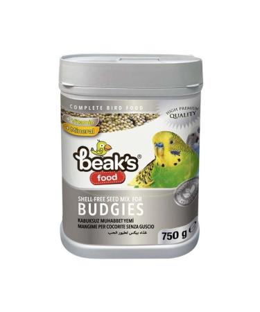 Beaks Shellless Budgie Bird Food 750 gr