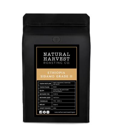 Natural Harvest Roasting Ethiopia Sidamo Espresso Coffee Beans 250 Gr