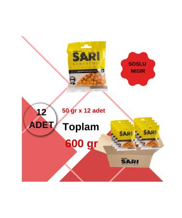 nder Yellow Dried Nuts Sauce Corn Open and Finish Package 50 Gr X 12 Pieces