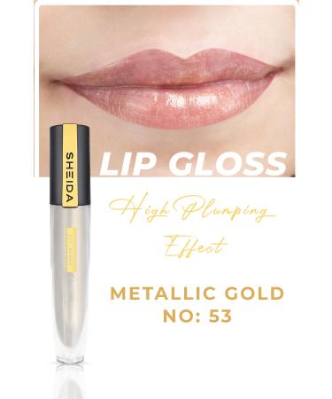 Sheida Plumping Effect Lip Gloss Lipgloss - Metallic Gold No: 53 Nourishing & Shiny Effect - Buy Online on GoSupps.com