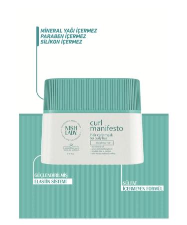 Nishlady Curl Manifesto Hair Mask 275ml - Deep Moisturizing Mask for Curly Hair - Buy Online on GoSupps.com