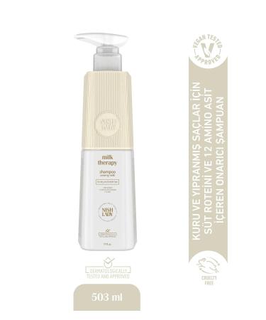 Nishlady Milk Therapy 503ml Shampoo - Repairing Shampoo for Dry and Damaged Hair