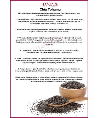 Hanzade Herbal Chia Seed 2 Kg Chia Seed New Crop No Additives - Buy Online on GoSupps.com