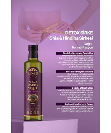 MONIE Chia Seed Chicory Vinegar Detox Vinegar 250 ml - Buy Online on GoSupps.com