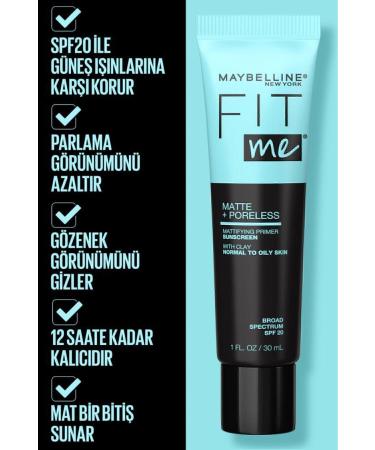 Maybelline New York Fit Me Matte & Poreless Mattifying Makeup Base - Buy Online on GoSupps.com