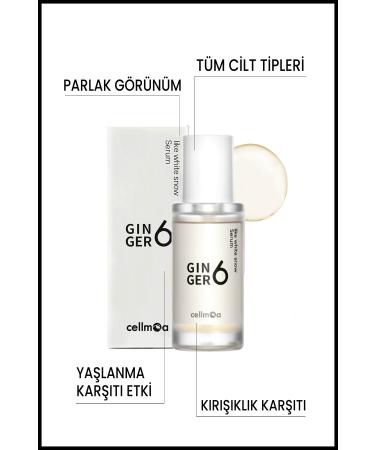 Ginger6 White Snow Skin Care Serum 30 Ml | Anti-aging and Anti-wrinkle | p Ginger Water Peptide - Buy Online on GoSupps.com