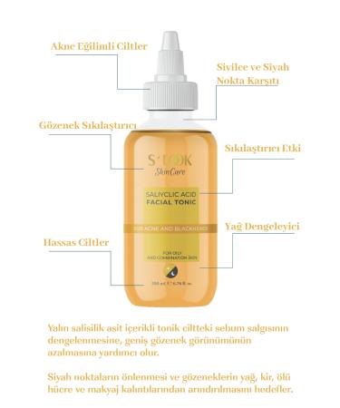 Slook Salicylic Acid Toner for Oily Skin 200 Ml - Buy Online on GoSupps.com