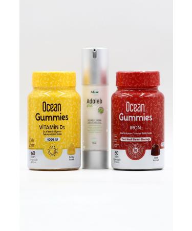Ocean Gummies Iron D3 Vitamin Chewable Form and Adaleb Plus - Buy Online on GoSupps.com