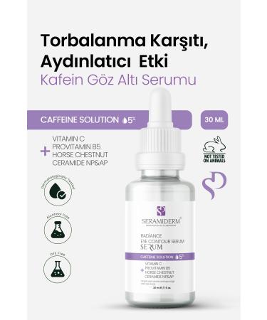SERAMIDERM Dermatological & Laboratory Anti-Puffiness Brightening Caffeine Under Eye Serum 30ml - Buy Online on GoSupps.com