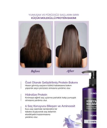 Kundal Intensive Moisturizing and Nourishing Hair Conditioner Honey&macadamia Protein Treatment (WHITE MUSK) - Buy Online on GoSupps.com